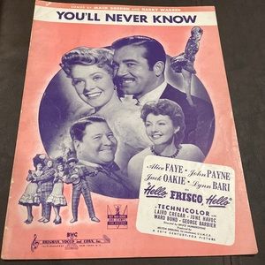 You’ll Never Know Mack Gordon and Harry Warren